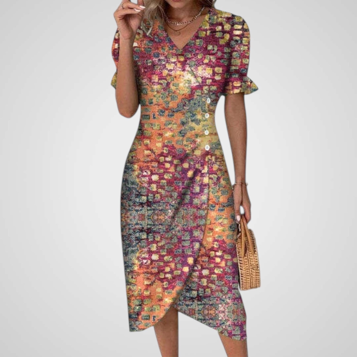 Heather – Elegantes Damenkleid mit Puffärmeln – Ansicht 9