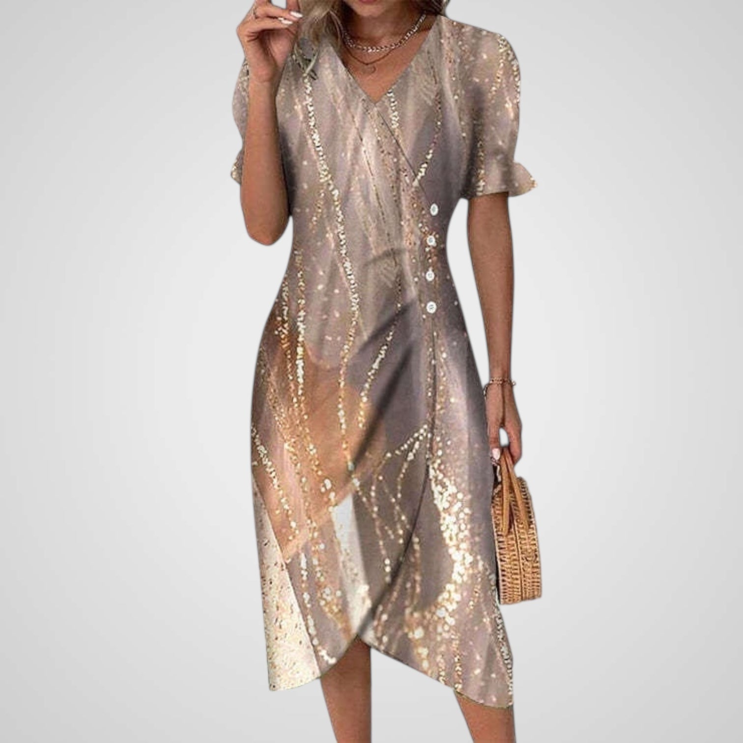 Heather – Elegantes Damenkleid mit Puffärmeln – Ansicht 8