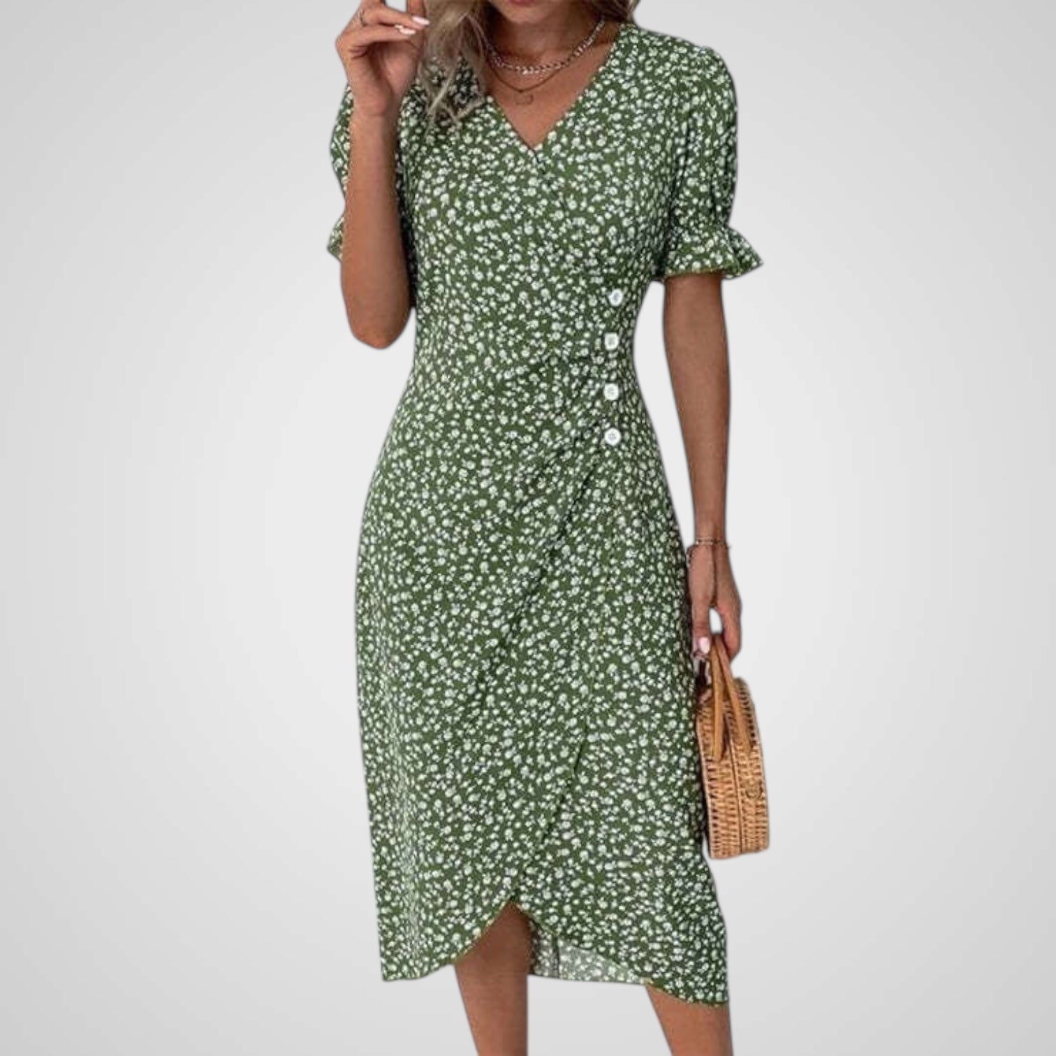 Heather – Elegantes Damenkleid mit Puffärmeln – Ansicht 5