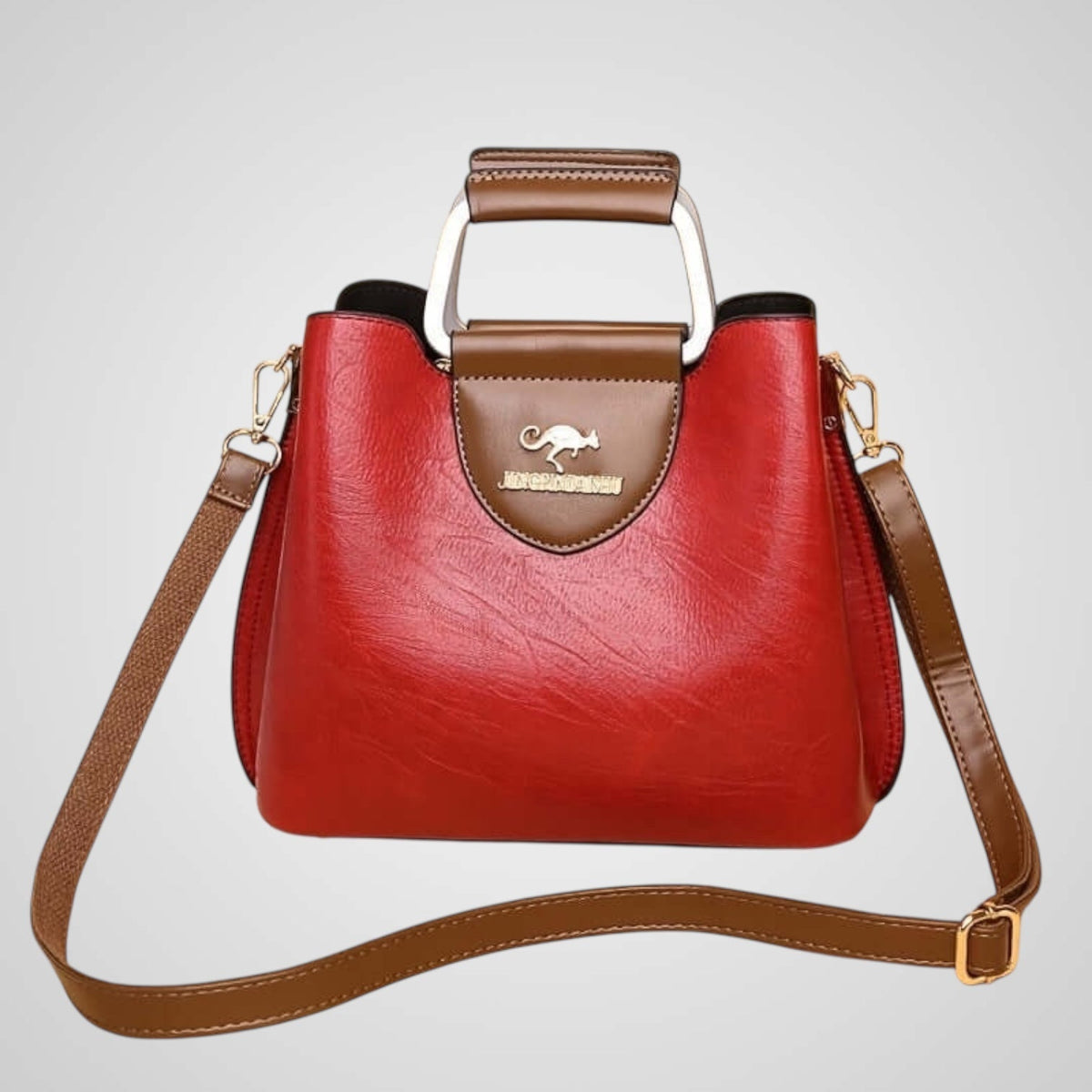 Anna – Elegante zweifarbige Ledertasche für Damen – Ansicht 8