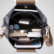 Anna – Elegante zweifarbige Ledertasche für Damen – Ansicht 4