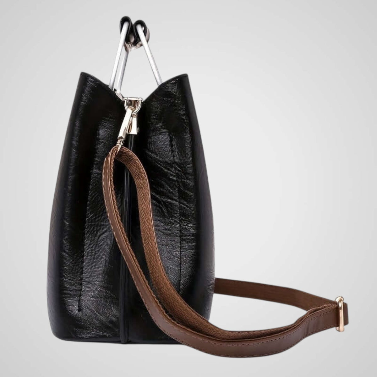 Anna – Elegante zweifarbige Ledertasche für Damen – Ansicht 3