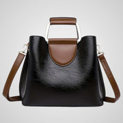 Anna – Elegante zweifarbige Ledertasche für Damen – Ansicht 2