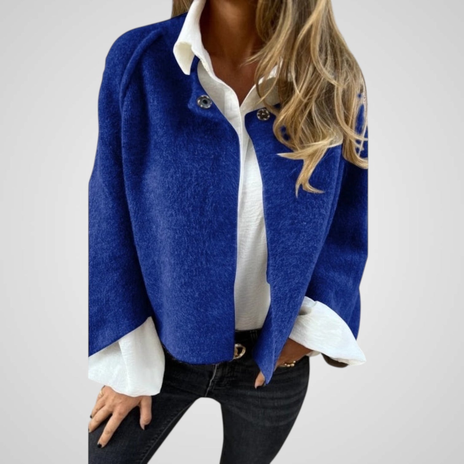 Tessa – Eleganter kurzer Damenmantel – Ansicht 9