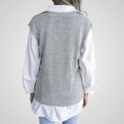 Rudi – Strickweste für Damen mit V-Ausschnitt – Ansicht 3