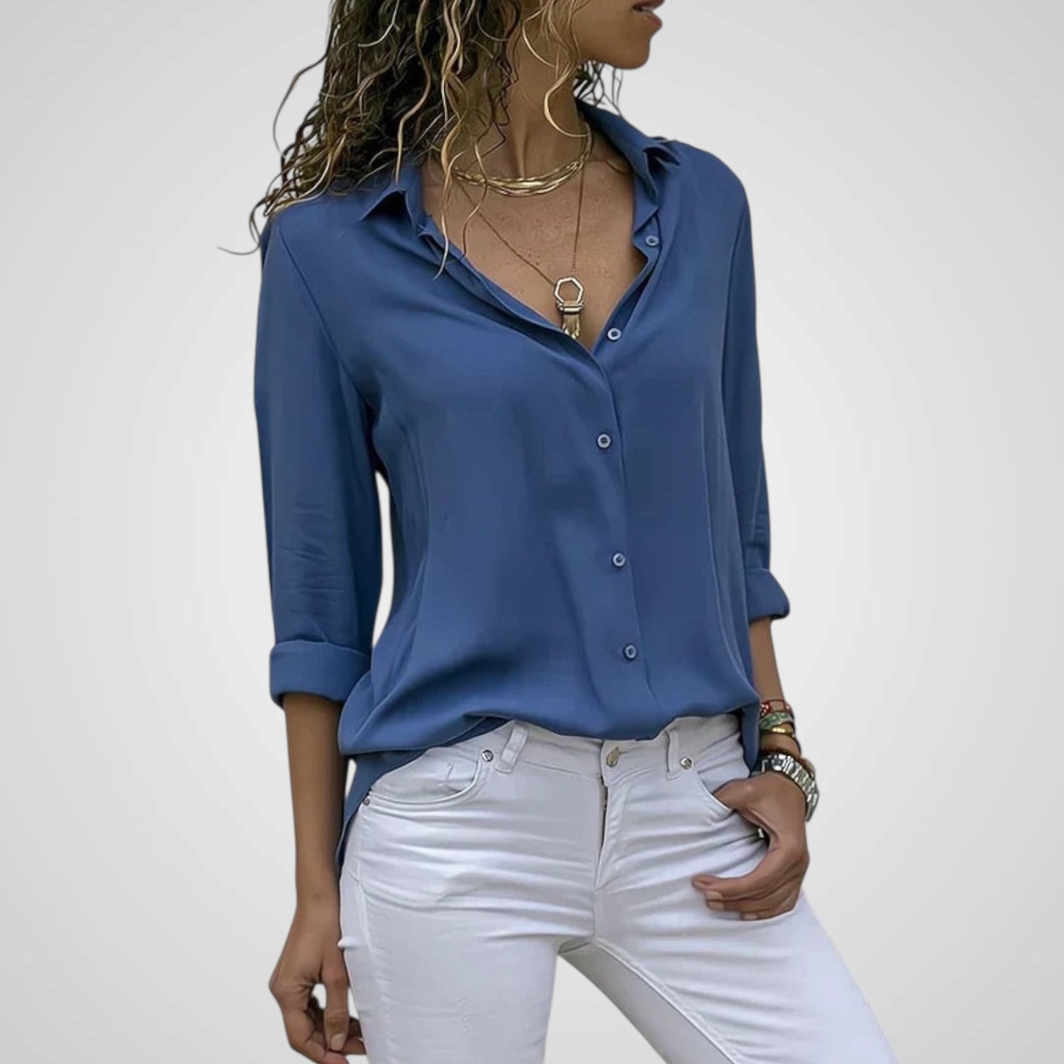 Fenna elegante Damen-Chiffonbluse