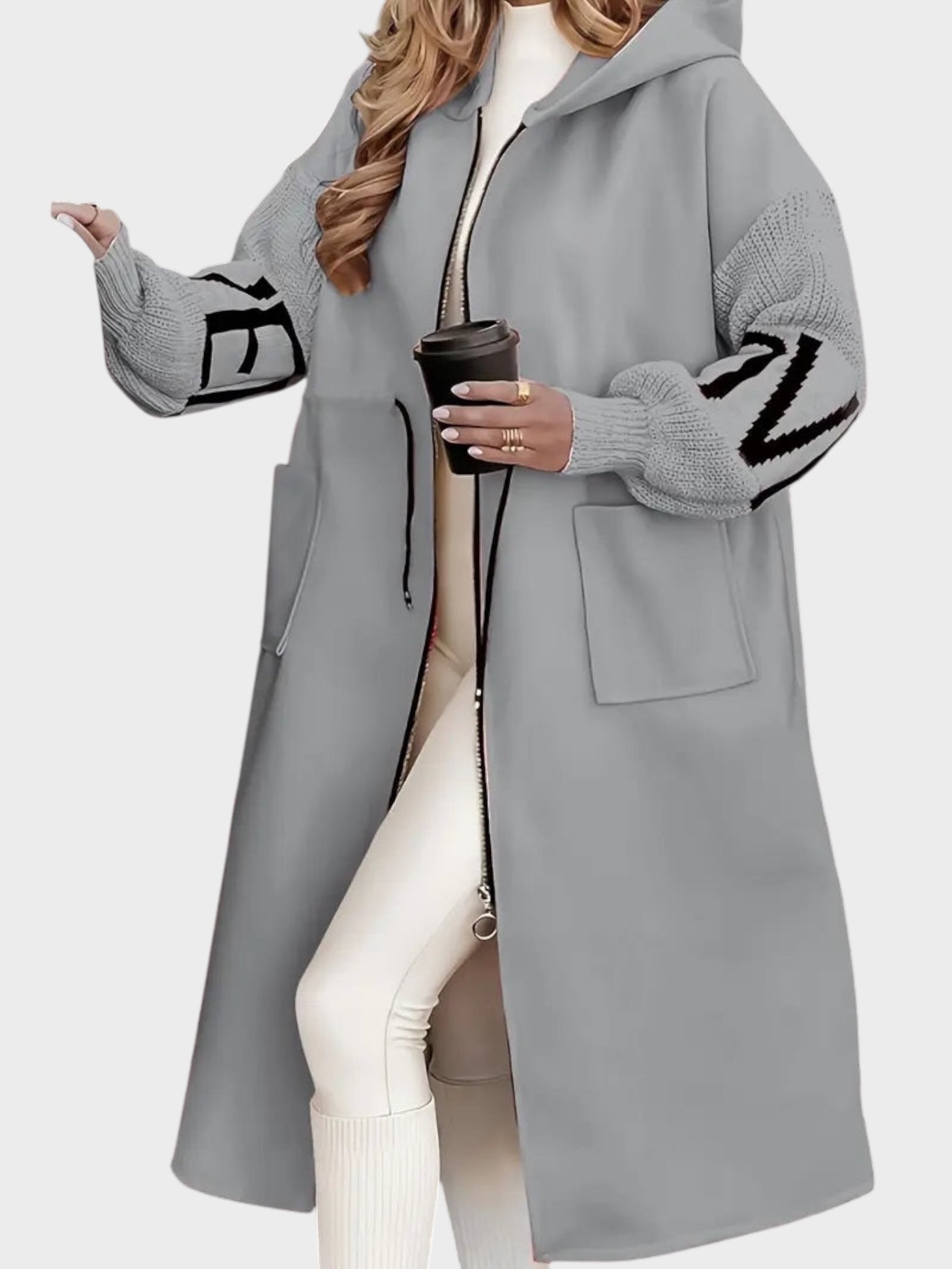 Rosana – Elegante Strickjacke für Damen mit Kapuze – Ansicht 9