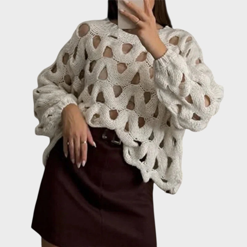 Sophie Grace – Eleganter Damenpullover in offener Strickoptik – Ansicht 5