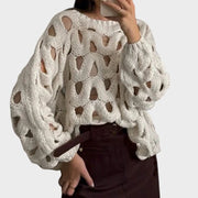 Sophie Grace – Eleganter Damenpullover in offener Strickoptik – Ansicht 4
