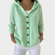 Amelia – Warme Strickjacke für Damen mit Kapuze – Ansicht 3