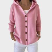 Amelia – Warme Strickjacke für Damen mit Kapuze