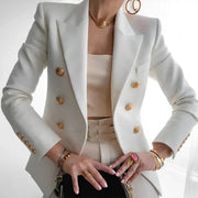 Rosanne – Klassische Damenjacke mit goldfarbenen Details – Ansicht 6
