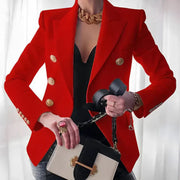 Rosanne – Klassische Damenjacke mit goldfarbenen Details – Ansicht 5