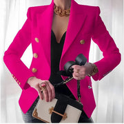Rosanne – Klassische Damenjacke mit goldfarbenen Details – Ansicht 2