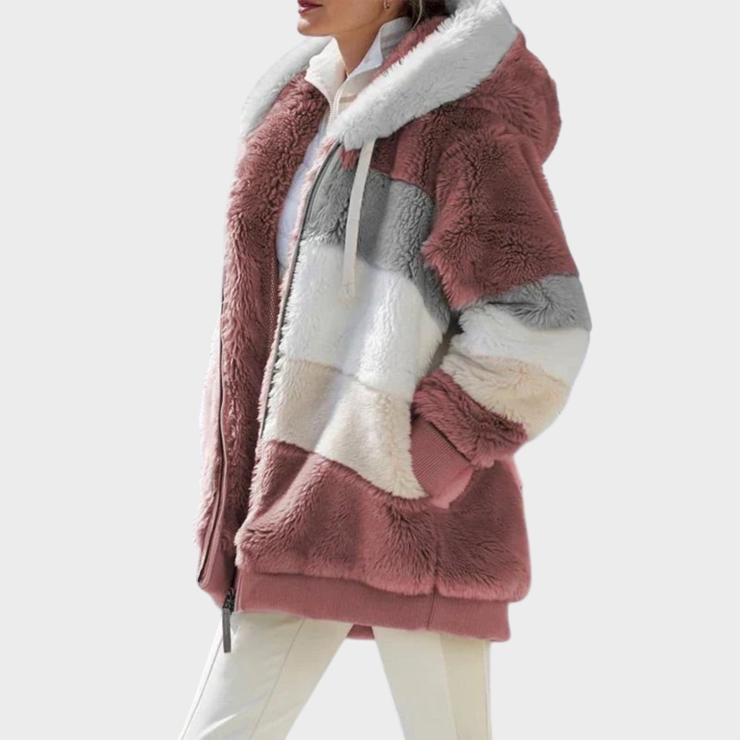 Andrea – Winterjacke für Damen mit Kapuze und Reißverschluss – Ansicht 3