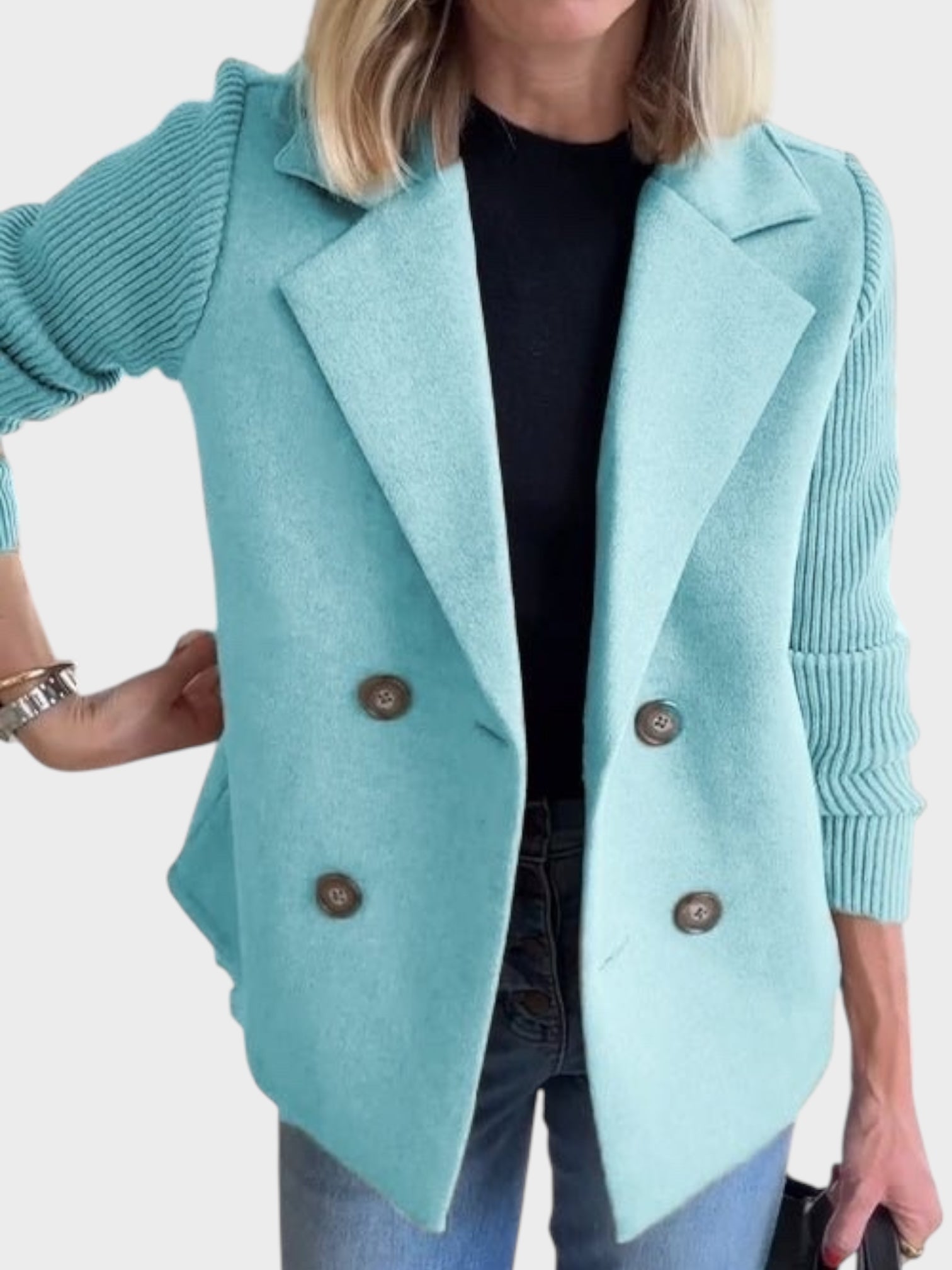 Amora – Elegante Damenjacke mit Strickärmeln – Ansicht 11
