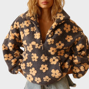 Daisy – Fleece-Sweatshirt für Damen mit Blumenmuster – Ansicht 4