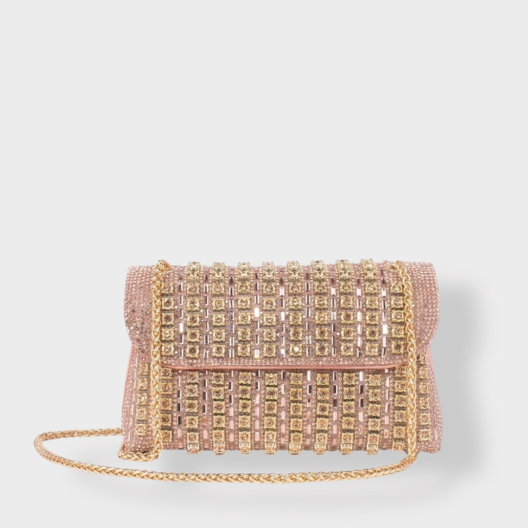 Stellina – Elegante Schultertasche für Damen mit Kette und farbigen Steinen – Ansicht 10