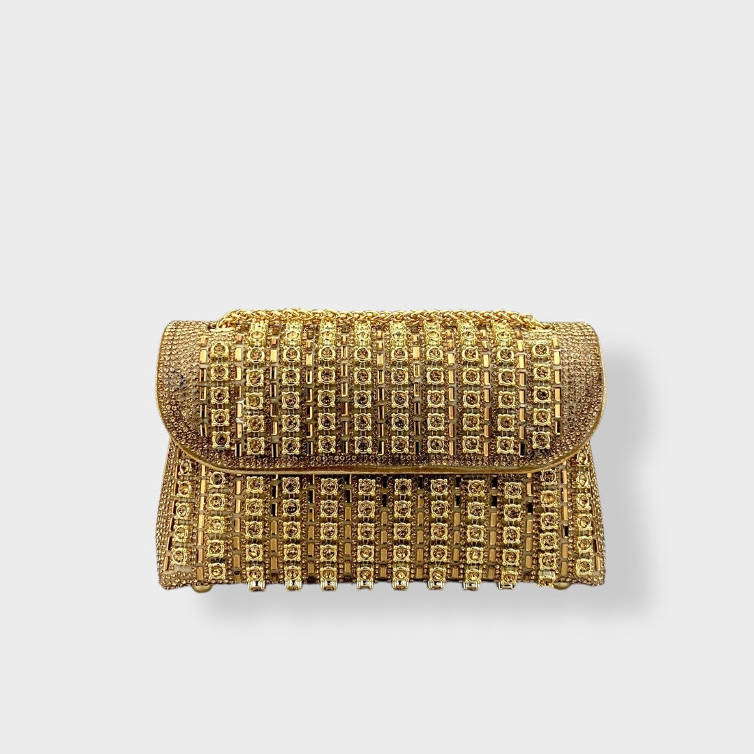 Stellina – Elegante Schultertasche für Damen mit Kette und farbigen Steinen – Ansicht 4