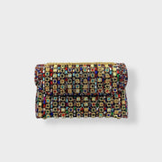Stellina – Elegante Schultertasche für Damen mit Kette und farbigen Steinen – Ansicht 2