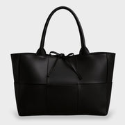 Agathi – Gewebte Leder-Tote-Tasche für Damen mit Schleife – Ansicht 3