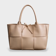Agathi – Gewebte Leder-Tote-Tasche für Damen mit Schleife – Ansicht 2