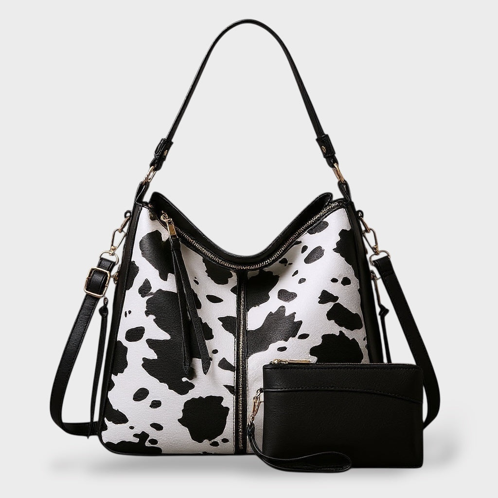 Evengelia – Tote-Tasche für Damen mit Leopardenmuster und Handgelenktasche – Ansicht 7