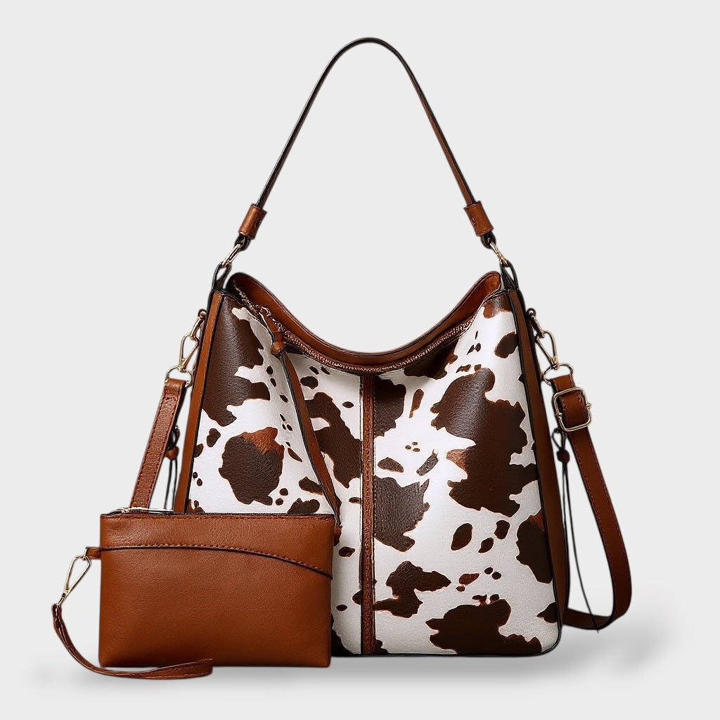 Evengelia – Tote-Tasche für Damen mit Leopardenmuster und Handgelenktasche