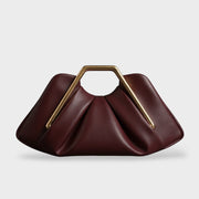 Martha – Clutch-Tasche mit goldenem sechseckigem Griff – Ansicht 8