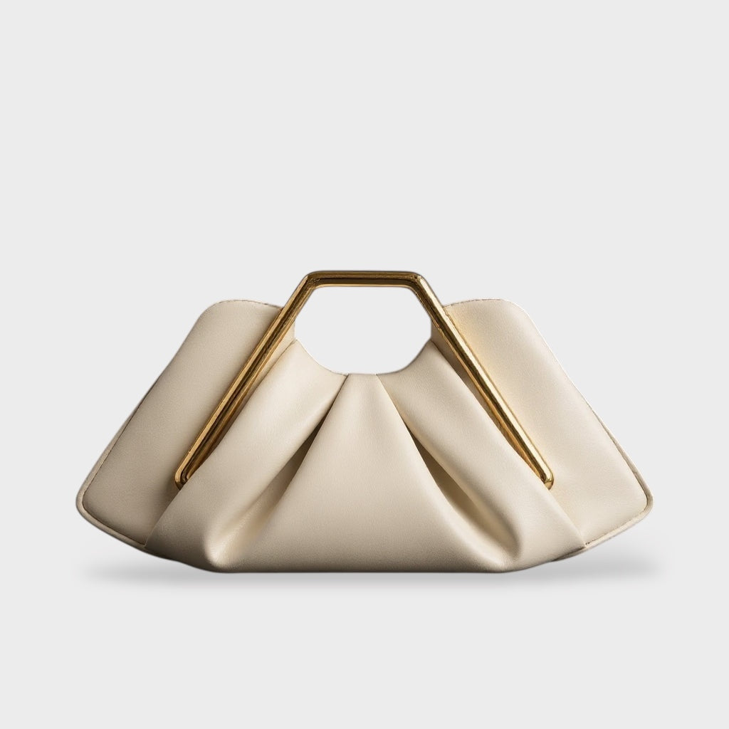 Martha – Clutch-Tasche mit goldenem sechseckigem Griff – Ansicht 6