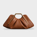 Τσάντα clutch Martha με χρυσό εξαγωνικό χερούλι