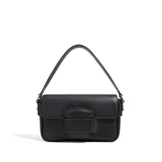 Ismene – Minimalistische Lederschultertasche für Damen mit Faltdeckel – Ansicht 4
