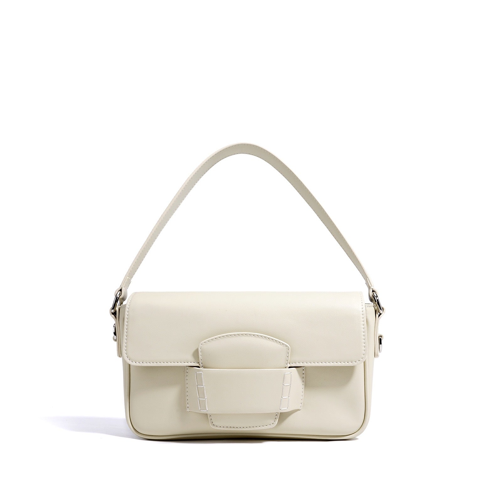 Ismene – Minimalistische Lederschultertasche für Damen mit Faltdeckel – Ansicht 7