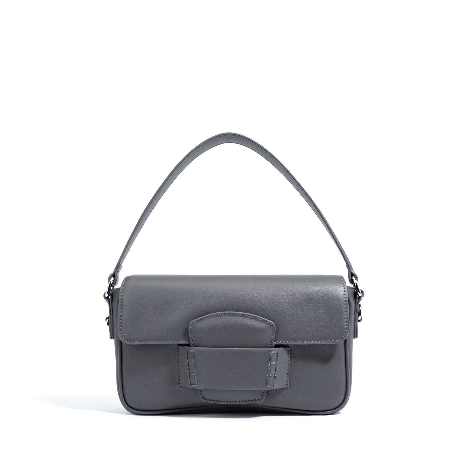 Ismene – Minimalistische Lederschultertasche für Damen mit Faltdeckel – Ansicht 2