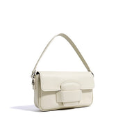 Ismene – Minimalistische Lederschultertasche für Damen mit Faltdeckel – Ansicht 6