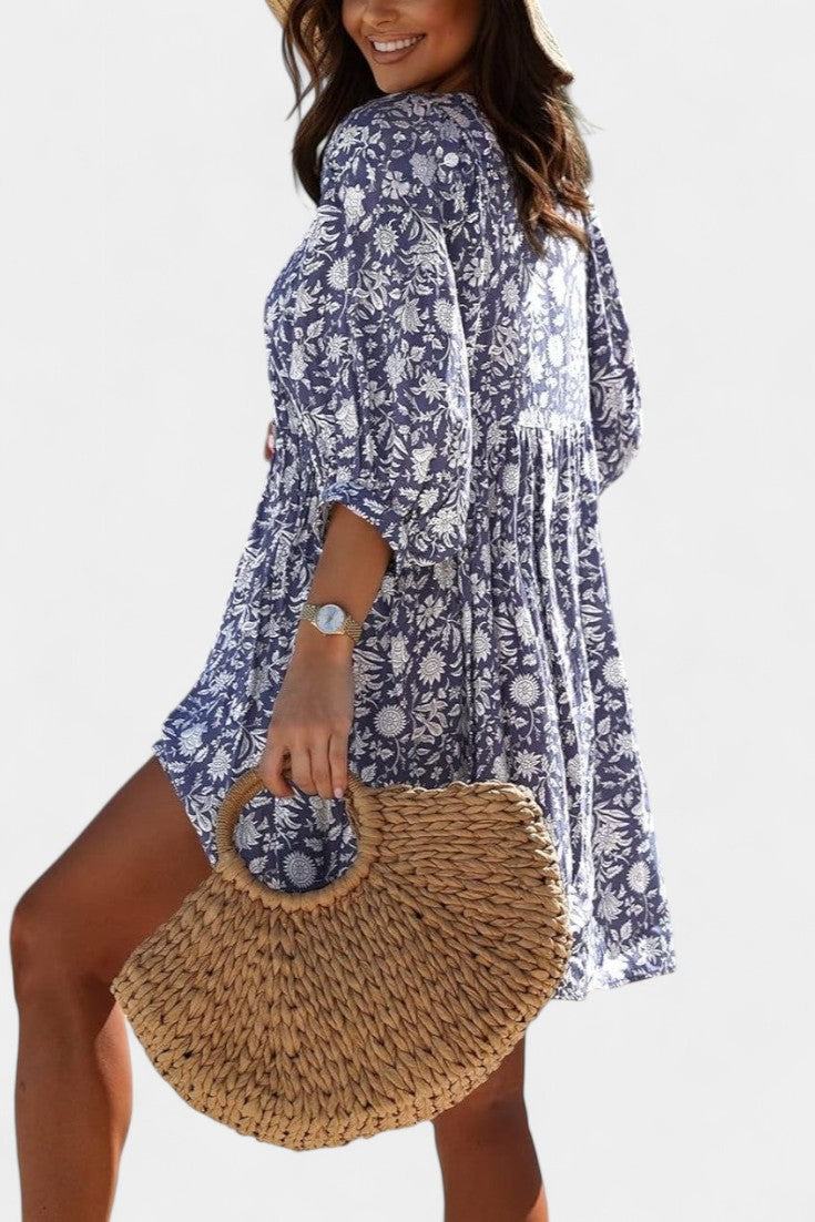 Daniela Boho Blumen-Minikleid