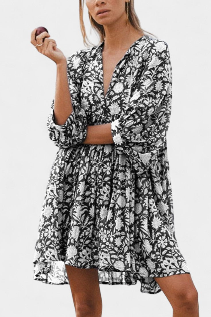 Daniela Boho Blumen-Minikleid