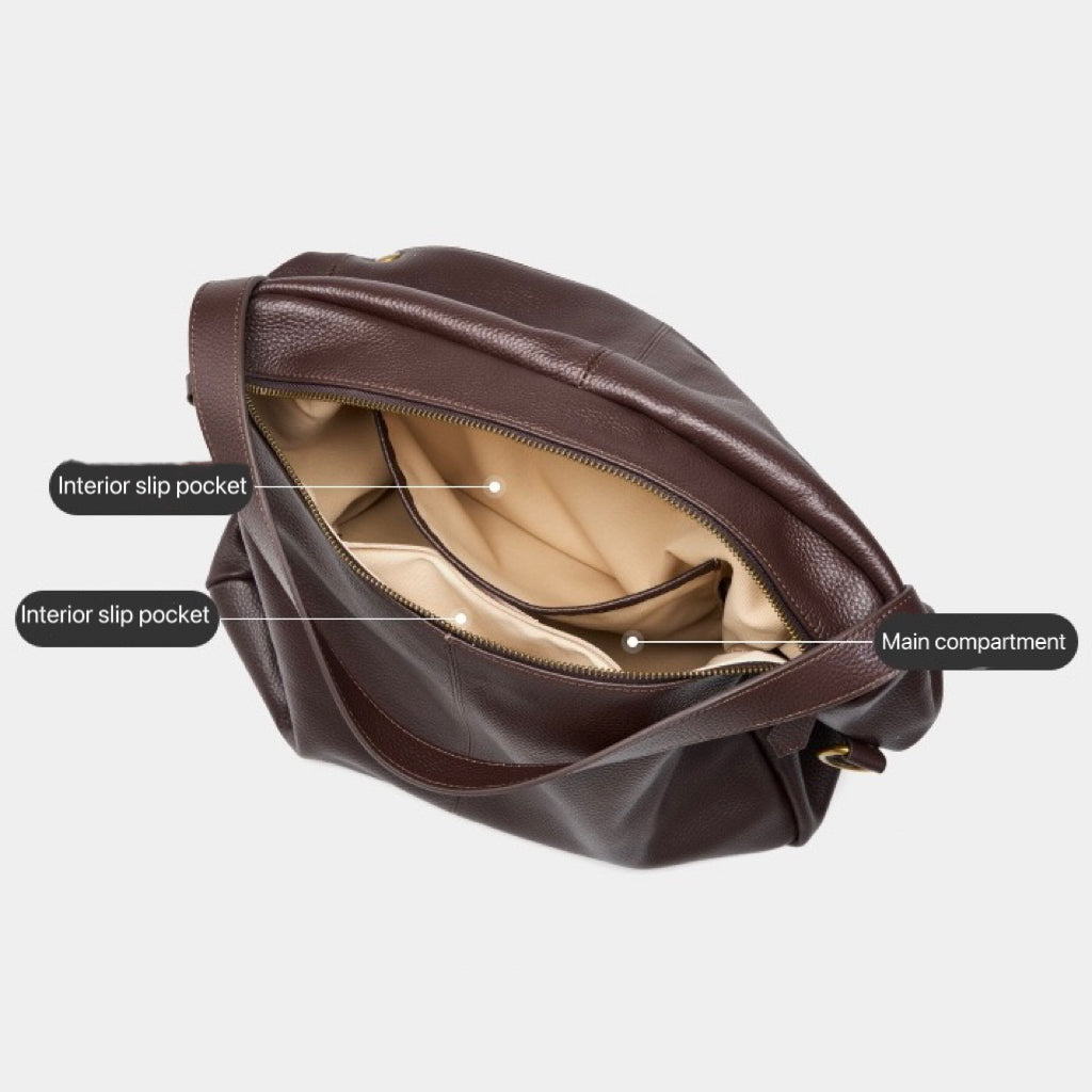 Adriani – Minimalistische Retro-Tote-Tasche für Damen aus echtem Leder – Ansicht 19
