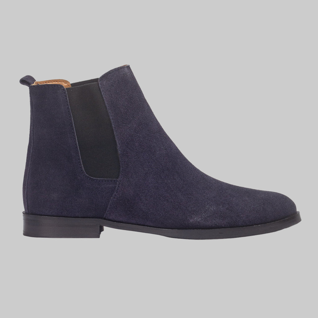 Chelsea Boots aus Wildleder (Marineblau)