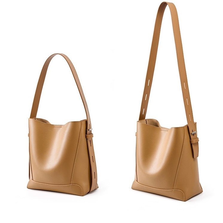 Dorothea – Übergroße Bucket-Schultertasche für Damen aus Leder – Ansicht 13