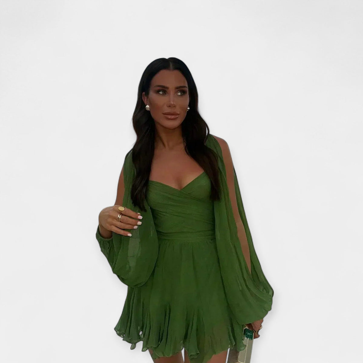 Romantisches Kurzarmkleid für Damen – Ansicht 8