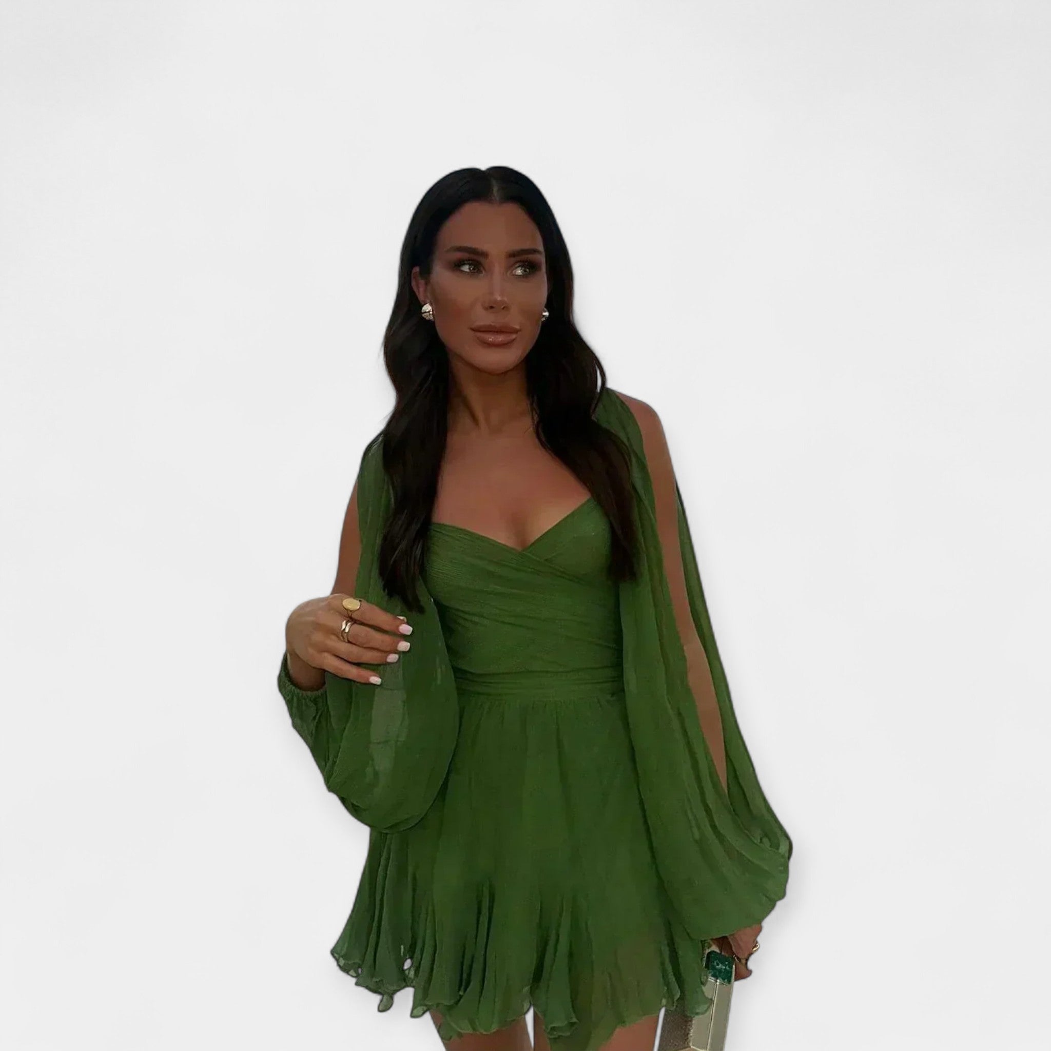 Romantisches Kurzarmkleid