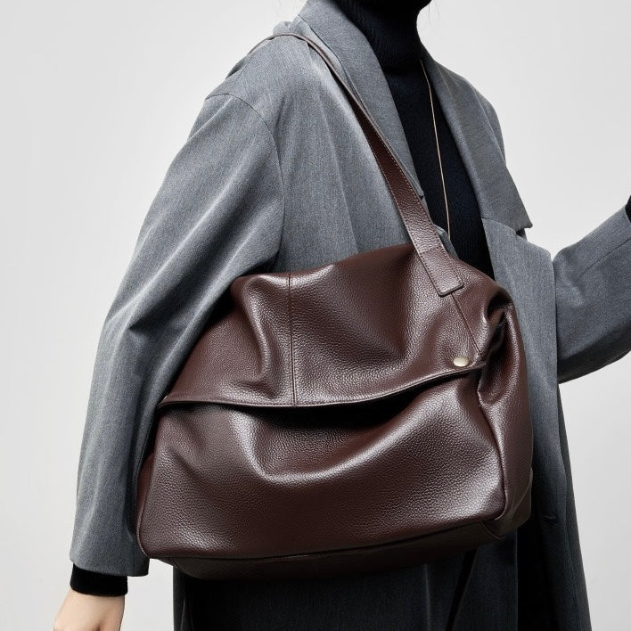 Adriani – Minimalistische Retro-Tote-Tasche für Damen aus echtem Leder – Ansicht 7
