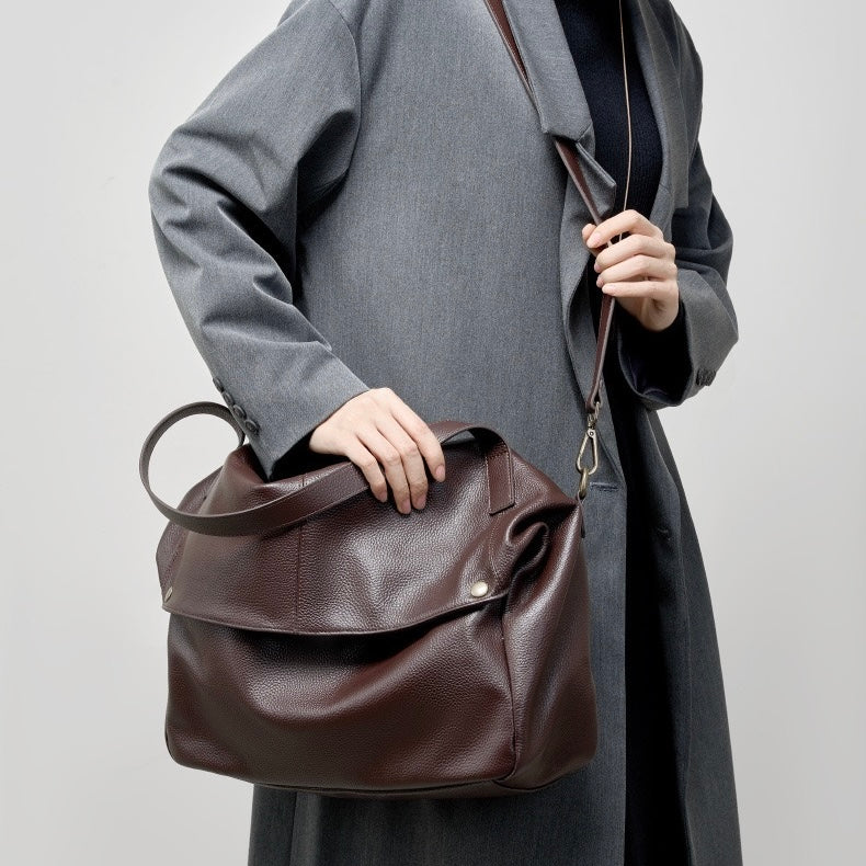 Adriani – Minimalistische Retro-Tote-Tasche für Damen aus echtem Leder – Ansicht 5