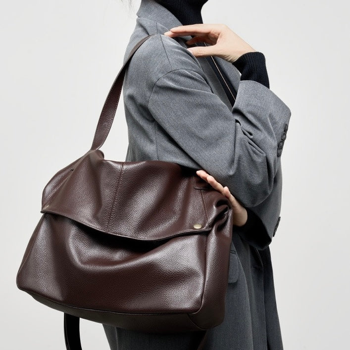 Adriani – Minimalistische Retro-Tote-Tasche für Damen aus echtem Leder – Ansicht 3