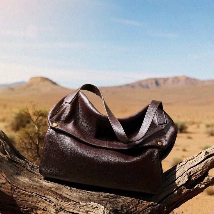 Adriani – Minimalistische Retro-Tote-Tasche für Damen aus echtem Leder – Ansicht 12