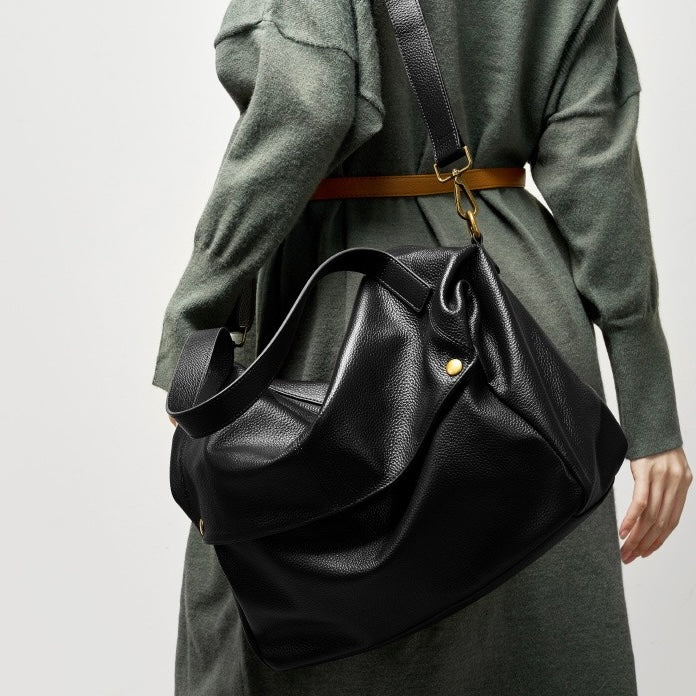 Adriani – Minimalistische Retro-Tote-Tasche für Damen aus echtem Leder – Ansicht 8