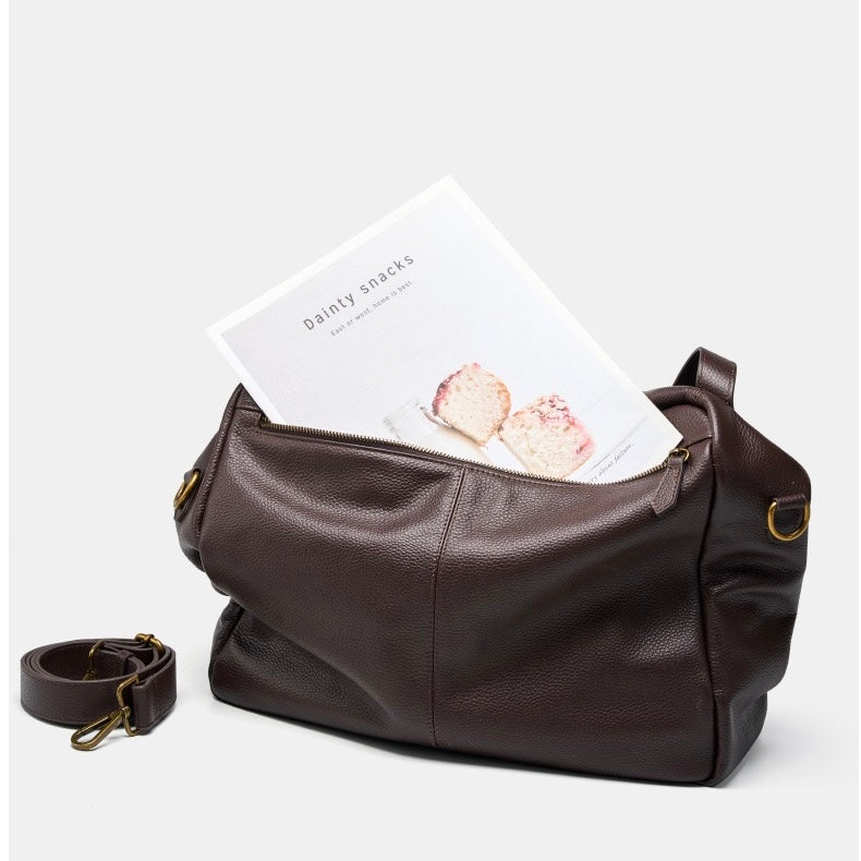 Adriani – Minimalistische Retro-Tote-Tasche für Damen aus echtem Leder – Ansicht 14