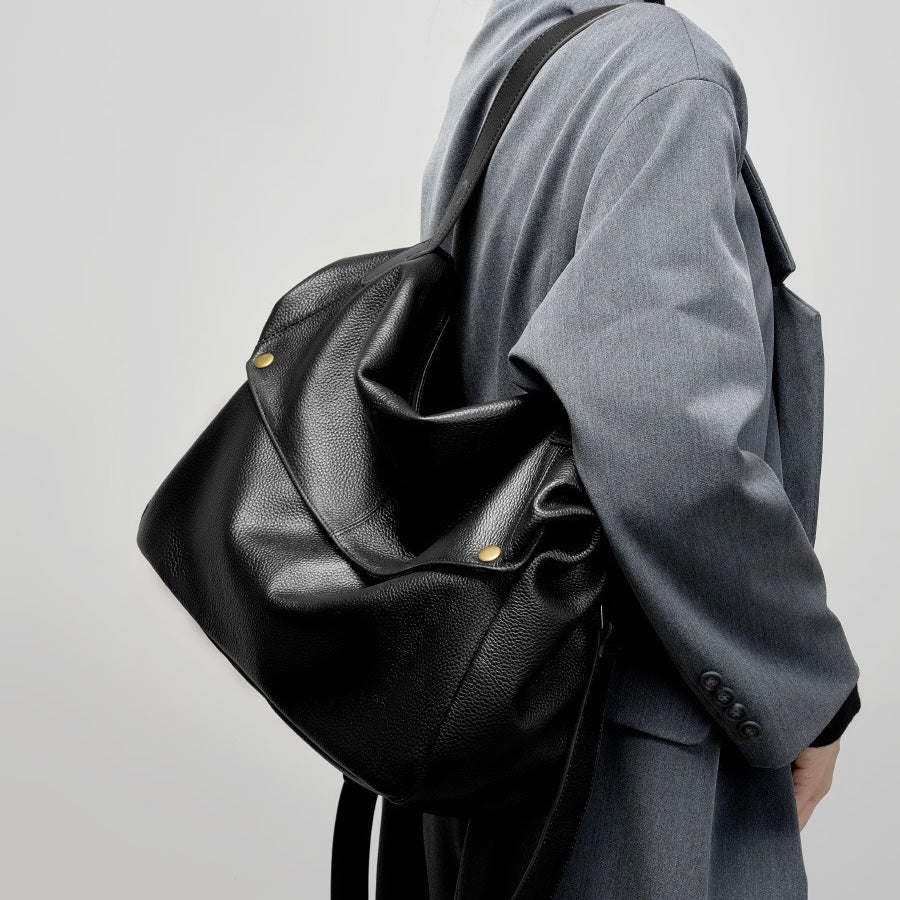 Adriani – Minimalistische Retro-Tote-Tasche für Damen aus echtem Leder – Ansicht 9
