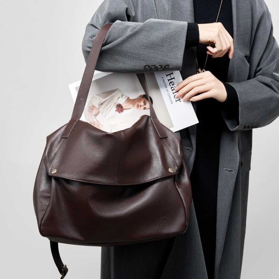 Adriani – Minimalistische Retro-Tote-Tasche für Damen aus echtem Leder – Ansicht 6